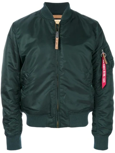 Alpha Industries Reversible Flight Jacket In Green