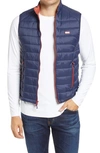 Johnnie-o Hudson Classic Quilted Nylon Vest In Wake