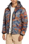 Canada Goose Lodge Slim Fit Packable 750 Fill Power Down Hooded Jacket In Classic Camo/ Rust