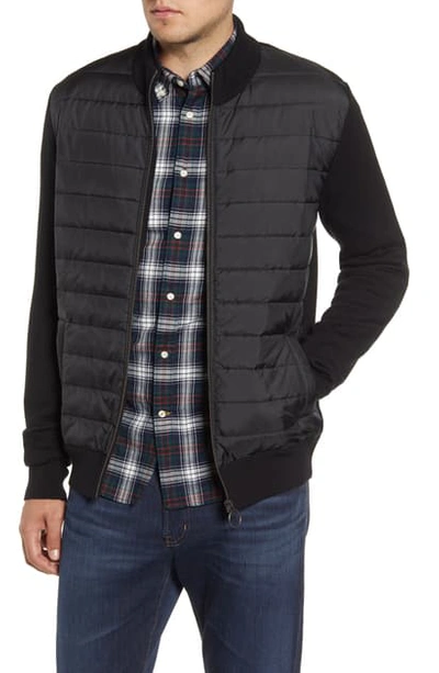 Barbour Carn Baffle Front Knit Jacket In Black