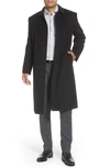 Hart Schaffner Marx Stanley Classic Fit Wool & Cashmere Overcoat In Black