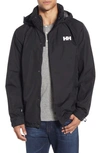 Helly Hansen Dubliner Water & Wind Proof Hooded Jacket In Black
