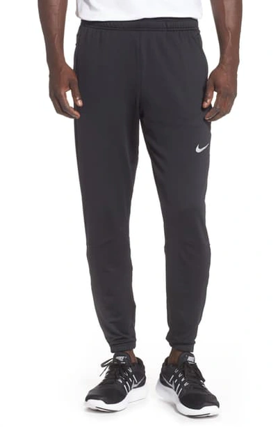 Nike Phenom Knit Running Pants In Black/ Reflective Silver