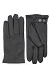 Hestra Utsjo Top-snap Leather Gloves In Navy