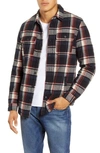 Ugg Men's Trent Plaid Quilted Shirt Jacket In Black Multi