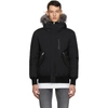 Mackage Dixon Down Bomber Jacket With Genuine Fox & Rabbit Fur Trim In Black