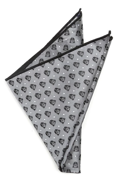 Cufflinks, Inc Darth Vader Dot Silk Pocket Square In Gray