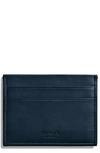 Shinola Leather Card Case In Navy