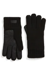 Ugg Knit Tech Gloves In Black
