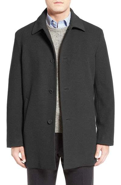 Cole Haan Italian Wool Blend Overcoat In Charcoal
