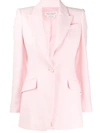 Alexander Mcqueen Wool And Silk-blend Blazer In Magnolia