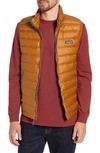 Patagonia Windproof & Water Resistant 800 Fill Power Down Quilted Vest In Hammonds Gold