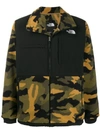 The North Face 1995 Retro Denali Recycled Fleece Jacket In Burnt Olive Green Woods Camo