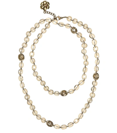 Gucci Interlocking G Beaded Necklace In Gold