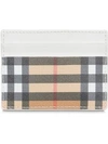 Burberry Sandon Vintage Check Leather Card Case In Neutrals
