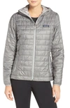 Patagonia Nano Puff® Hooded Water Resistant Jacket In Feather Grey