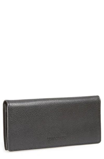 Longchamp Veau Foulonne Continental Wallet In Black