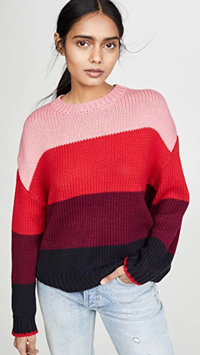 Sundry Thick Stripe Loose Sweater In Assorted