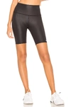 Alo Yoga High Waist Biker Shorts In Black Glossy