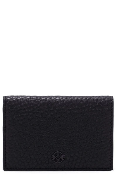Dagne Dover Accordion Leather Card Case In Black