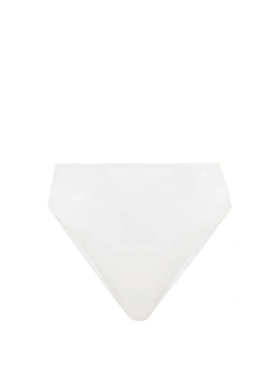 Jade Swim Incline High-waisted Bikini Bottoms In White