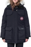 Canada Goose Expedition Hooded Down Parka With Genuine Coyote Fur Trim In Navy