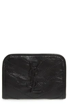 Saint Laurent Niki Quilted Leather Wallet In Noir