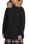 Woolrich Arctic Down Parka With Genuine Coyote Fur Trim In Black