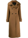 Mackage Elodie-r Double Breasted Wool Blend Coat In Camel