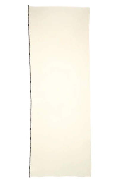 Alexander Mcqueen Selvedge Edge Cashmere & Silk Scarf In Ivory