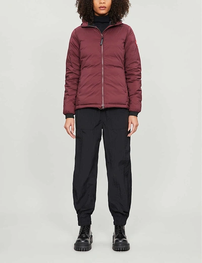 Canada Goose Camp Down Hooded Water Resistant Jacket In Elderberry