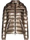 Moncler Badyfur Metallic Hooded Quilted Down Jacket