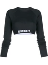 Nike Sportswear Jdi Rib Crop Top In Black