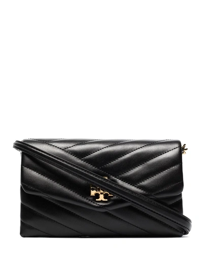 Tory Burch Kira Chevron Chain Wallet In Black