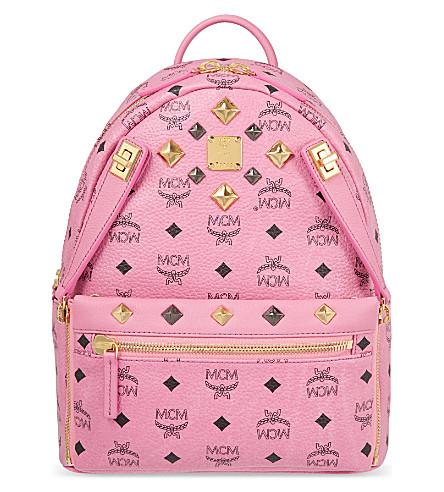 Mcm Dual Stark Small Backpack In Pink | ModeSens