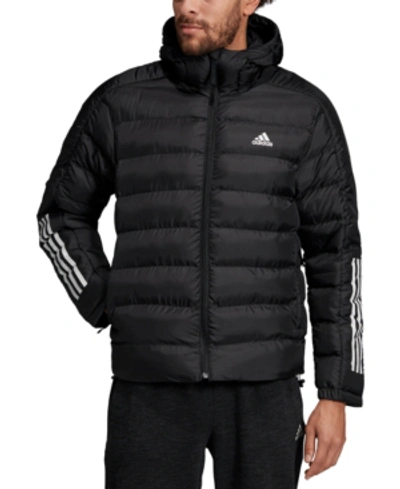 Adidas Originals Adidas Men's 3-stripe Hooded Puffer Jacket In Black |  ModeSens