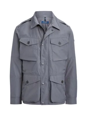 gray polo jacket