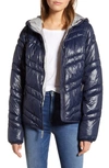Marc New York Hooded Packable Jacket In Stormy Night / Mist