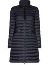 Moncler Agatelon Lightweight Down Quilted Jacket In Blue