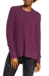 Alo Yoga 'glimpse' Long Sleeve Top In Black Plum