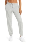 Nike Sportswear Essential Fleece Pants In Dk Grey Heather/ White