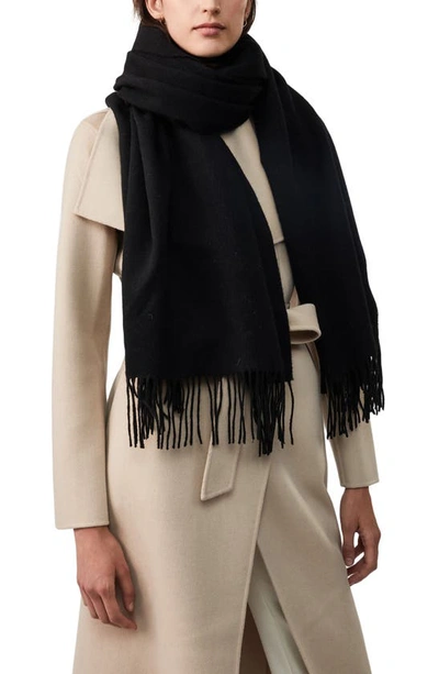 Mackage Woven Wool Scarf In Black