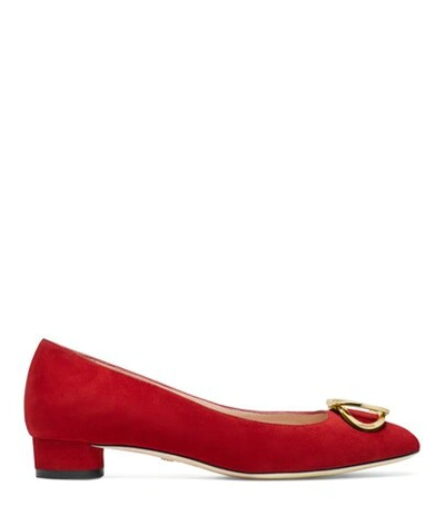 Stuart Weitzman Anicia 25 In Chile Red Suede