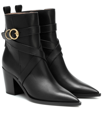 Gianvito Rossi Western-style 70mm Ankle Boots In Black