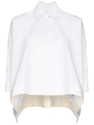 Rosetta Getty Cotton Poplin Kaftan Shirt In White