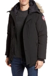 Canada Goose Chateau Fusion Fit Parka With Genuine Coyote Fur Trim In Black