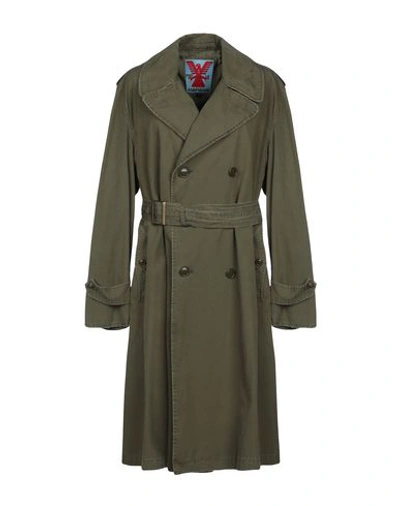 Adaptation Overcoats In Military Green