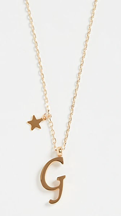 Shashi Letter Pendant With Star Charm In G