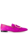 Bally 10mm Janelle Suede Loafers In Pink