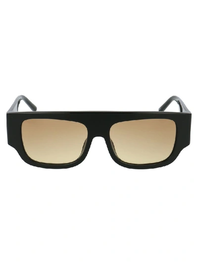 N°21 Sunglasses In Black Yellow Gold Sand Gradient